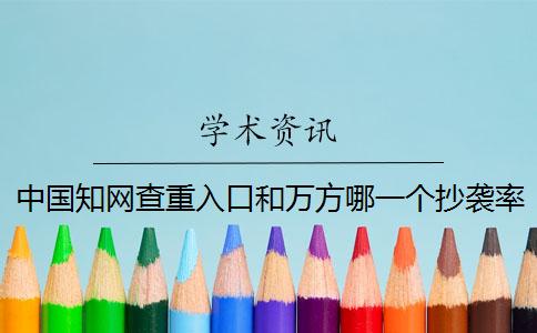 中国知网查重入口和万方哪一个抄袭率高