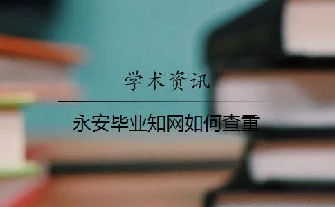 永安毕业知网如何查重