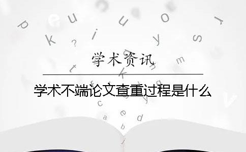 学术不端论文查重过程是什么？