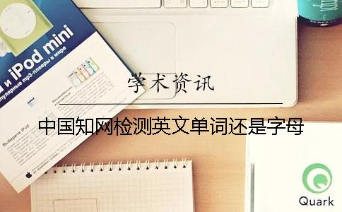 中国知网检测英文单词还是字母